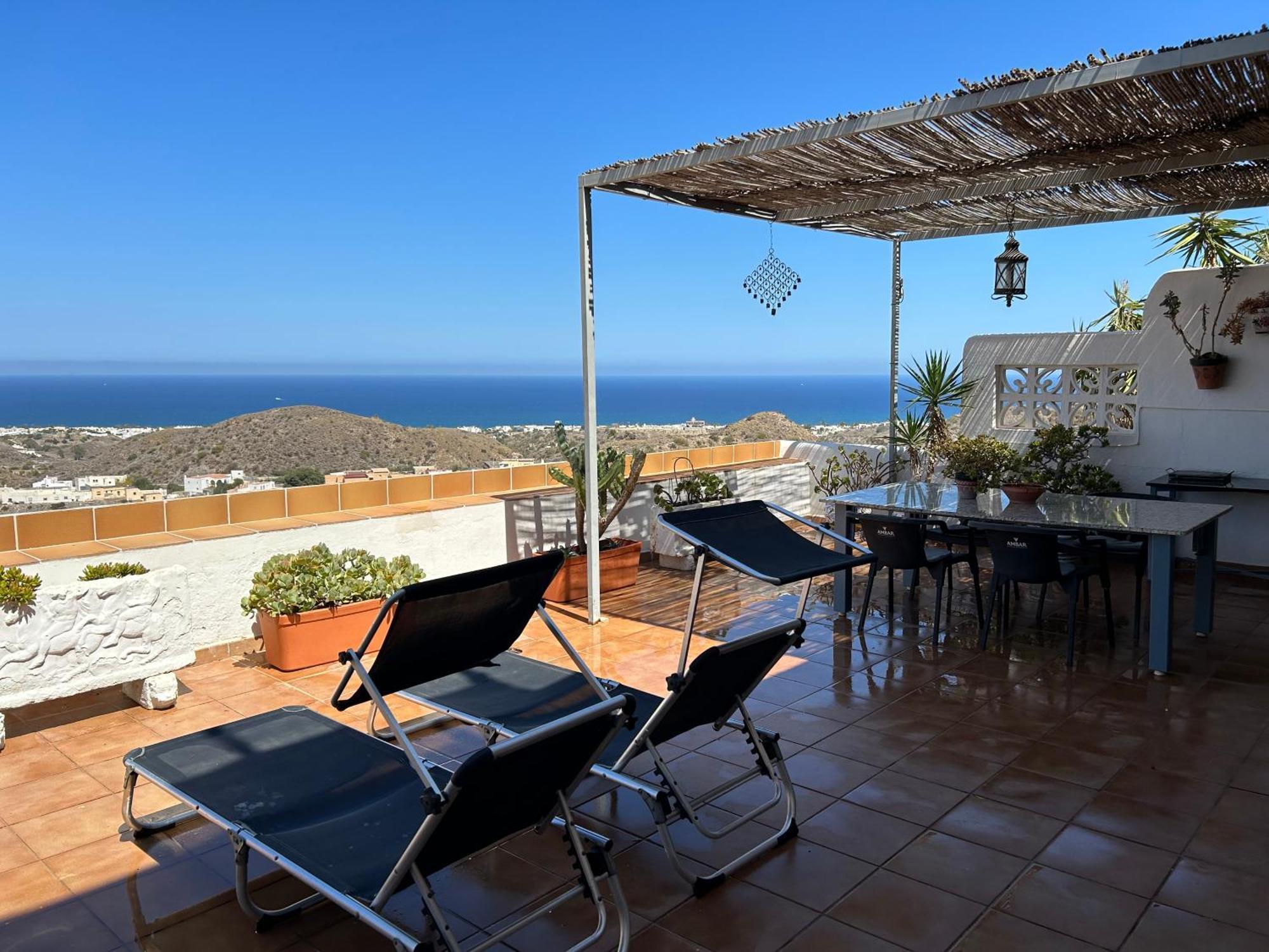 Apartment With A Great Terrace, Sea And Land Views Mojácar Esterno foto
