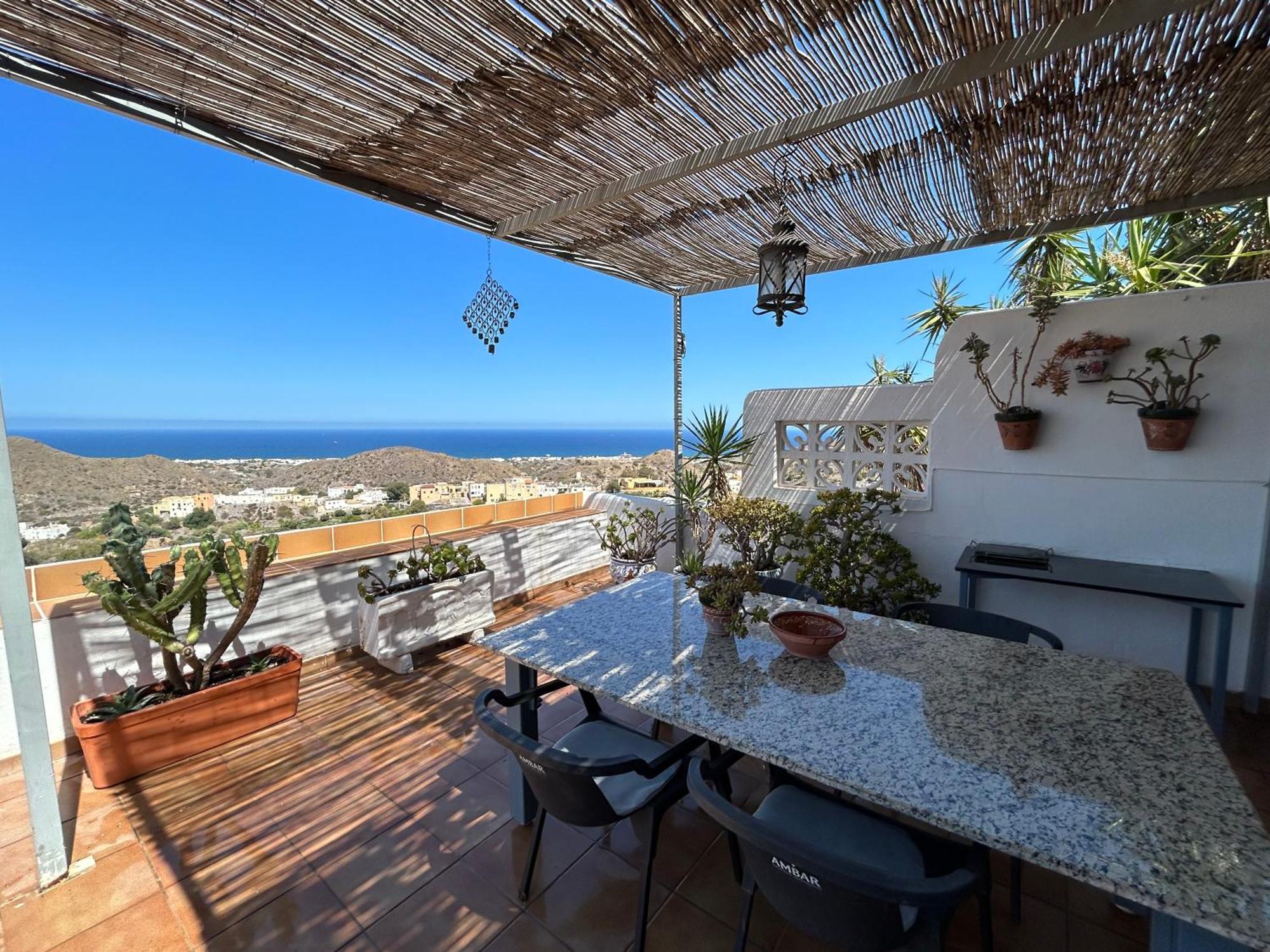 Apartment With A Great Terrace, Sea And Land Views Mojácar Esterno foto