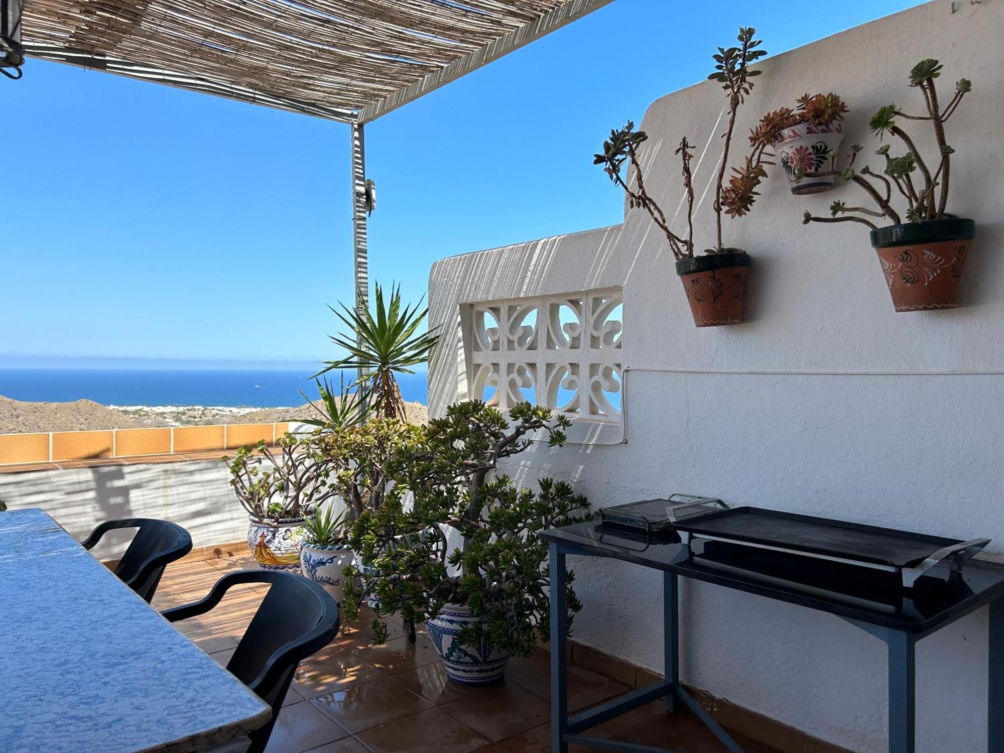 Apartment With A Great Terrace, Sea And Land Views Mojácar Esterno foto