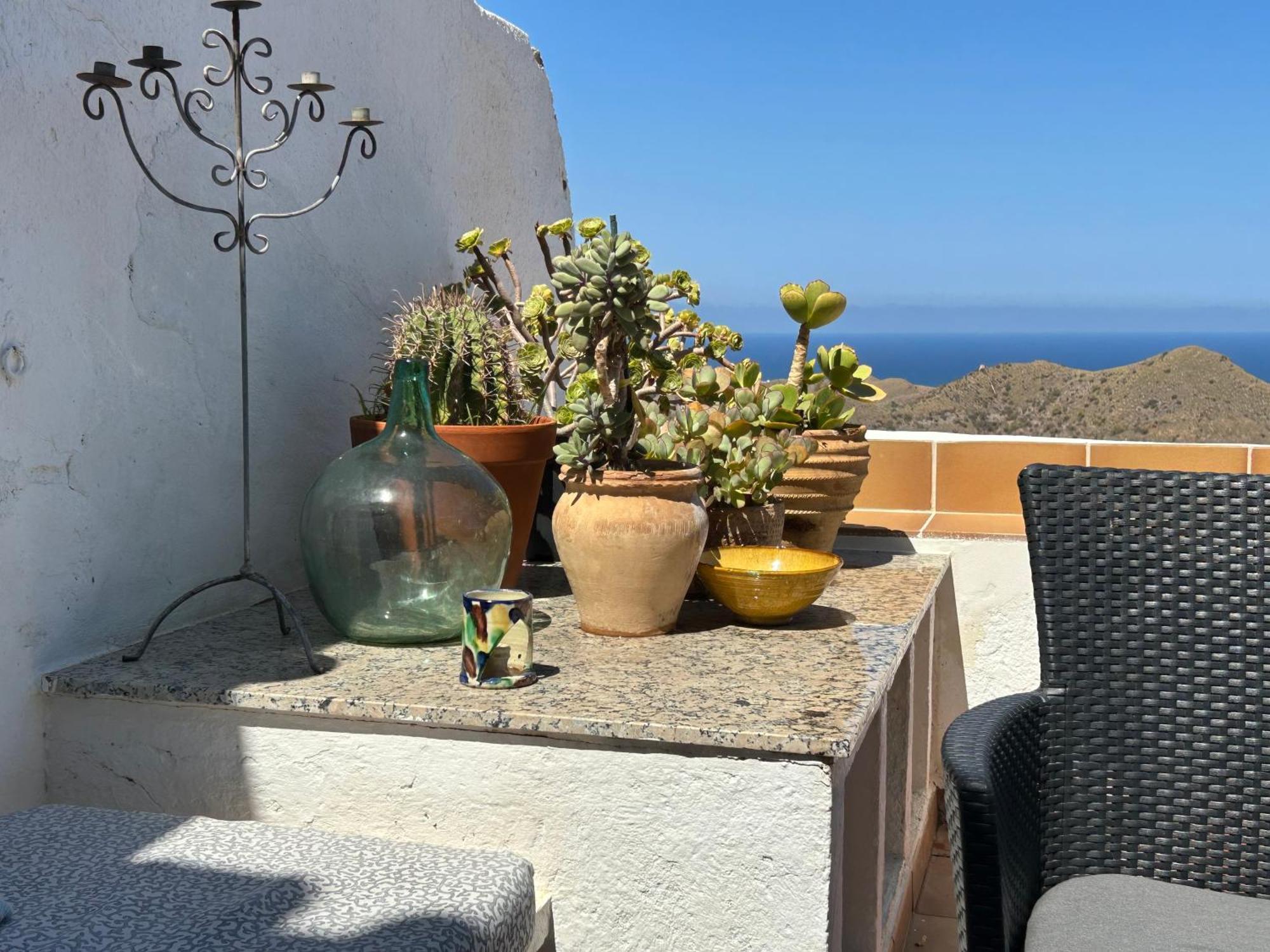 Apartment With A Great Terrace, Sea And Land Views Mojácar Esterno foto