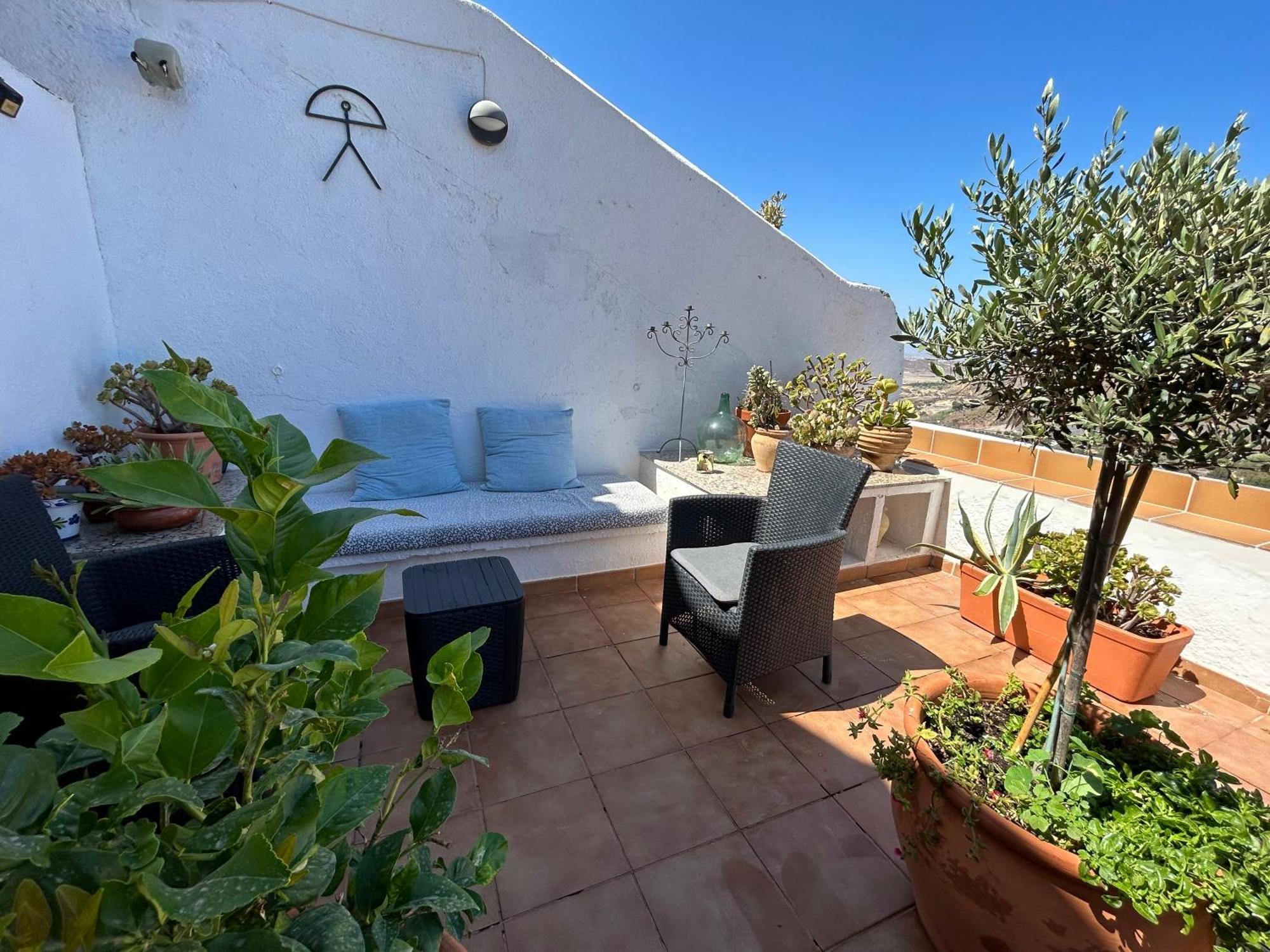 Apartment With A Great Terrace, Sea And Land Views Mojácar Esterno foto