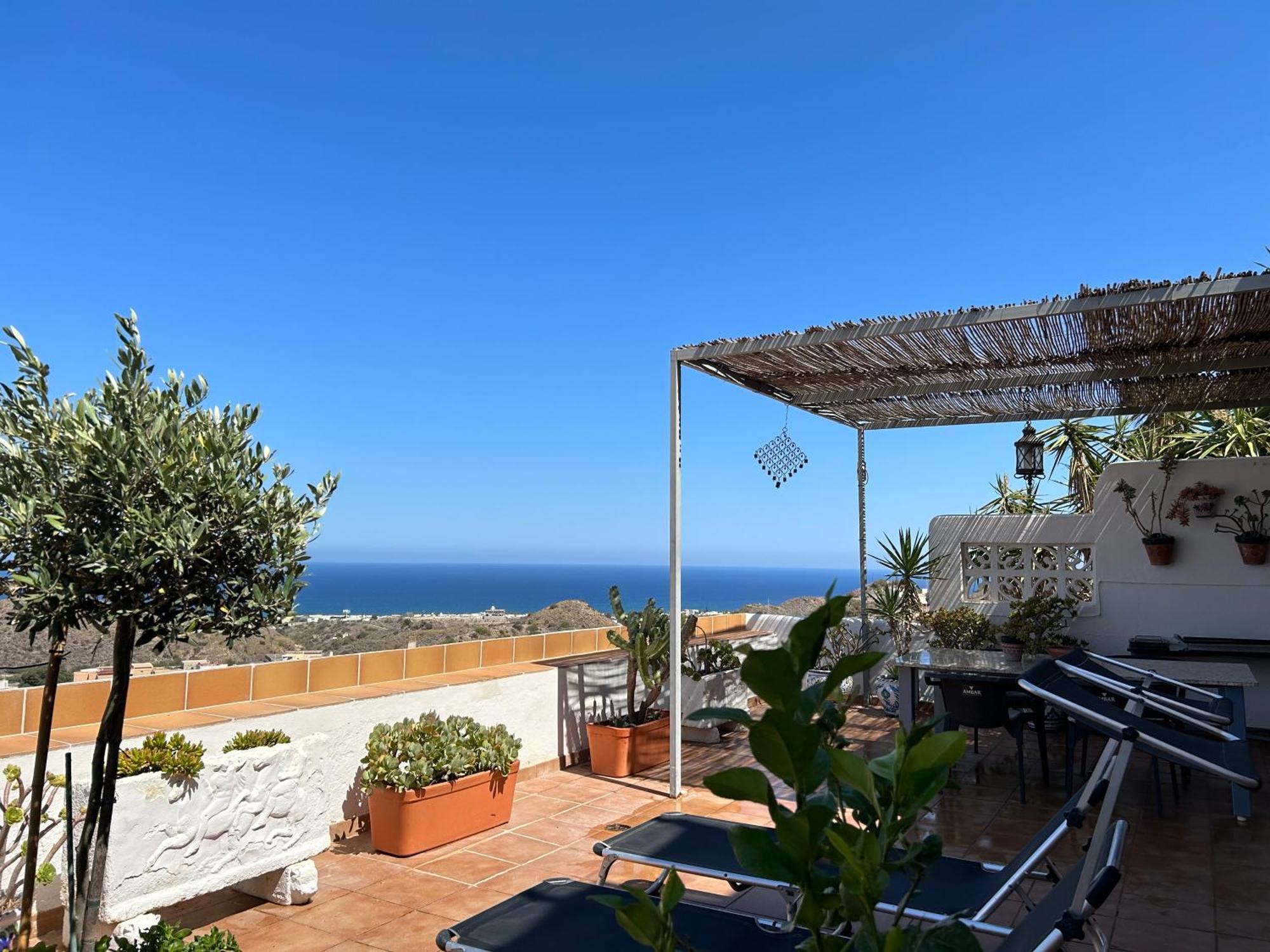 Apartment With A Great Terrace, Sea And Land Views Mojácar Esterno foto
