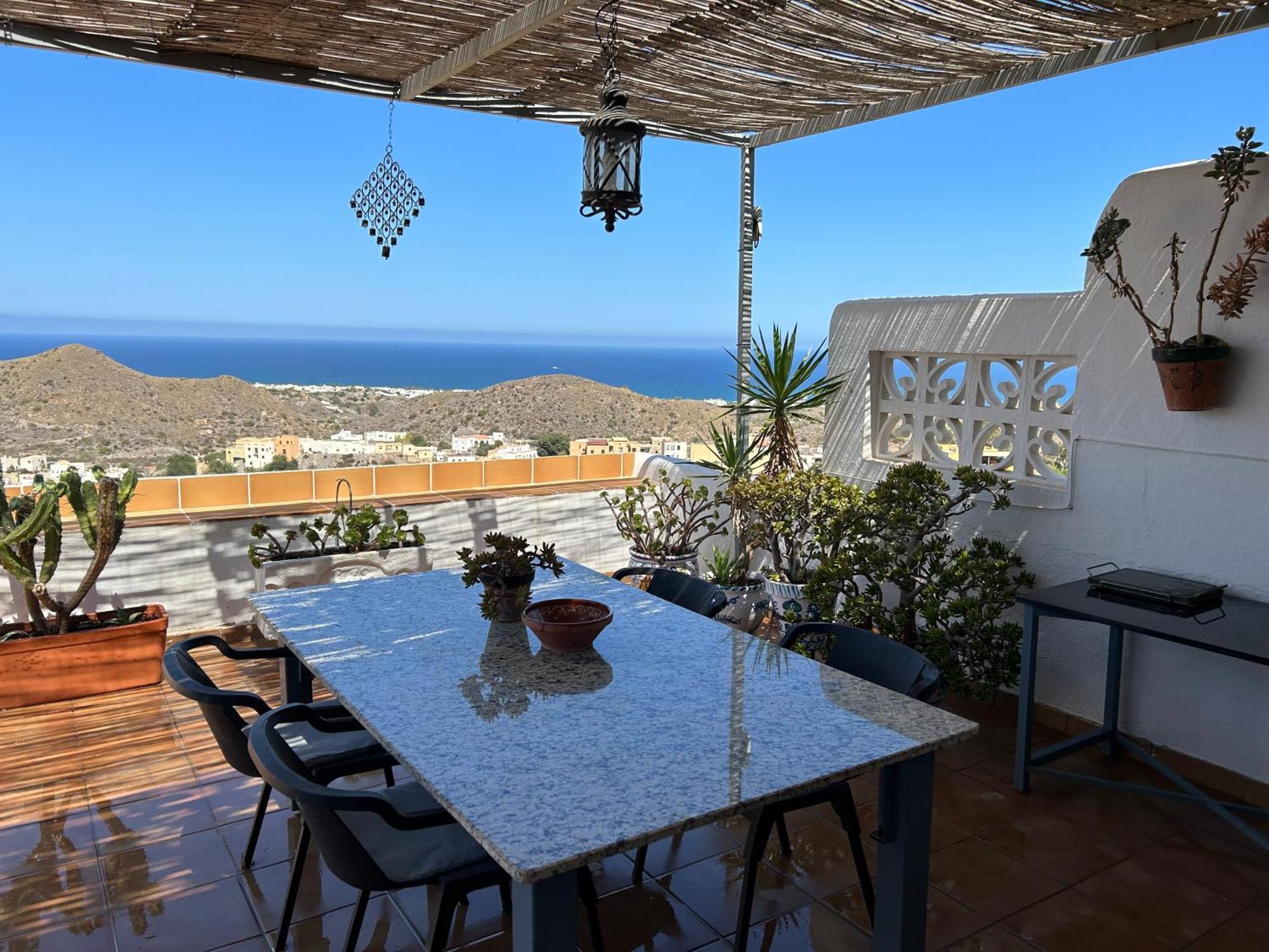 Apartment With A Great Terrace, Sea And Land Views Mojácar Esterno foto